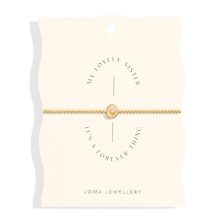 Share Happiness 'My Lovely Sister It's A Forever Thing' Gold Plated Bracelet 7380Joma Jewellery7380