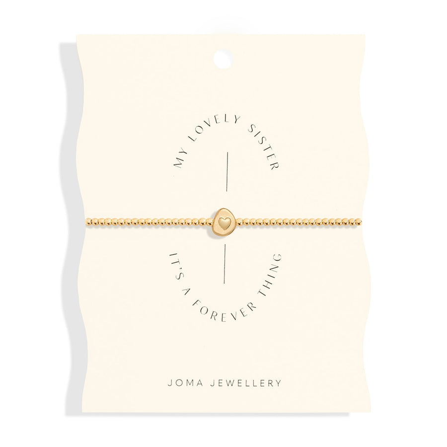 Share Happiness 'My Lovely Sister It's A Forever Thing' Gold Plated Bracelet 7380Joma Jewellery7380