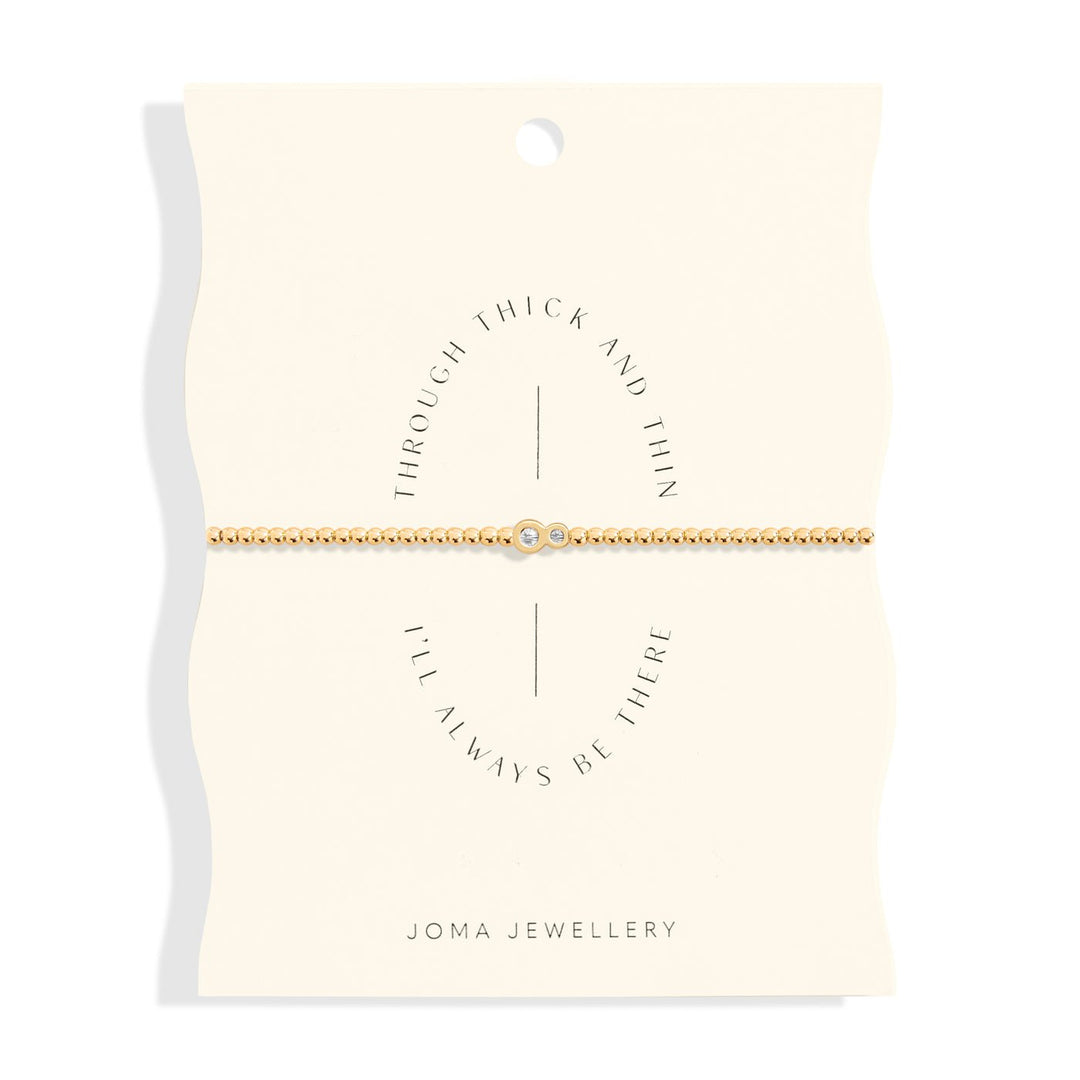 Share Happiness Through Thick Thin Ill Always Be There Gold Plated Bracelet 7385Joma Jewellery7385