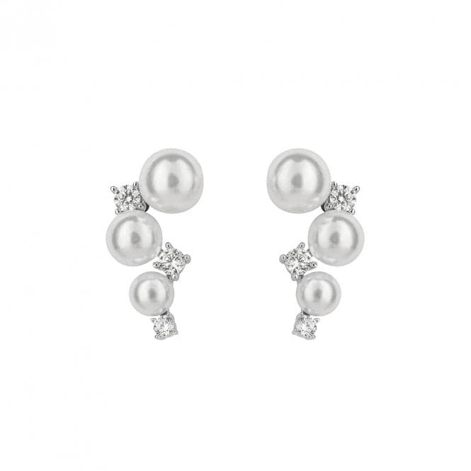 Shell Pearl Bubble Zirconia Stud Earrings E6192DiamonfireE6192