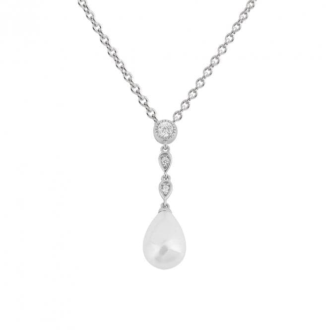 Shell Pearl Chain Drop Zirconia Pendant P5114DiamonfireP5114