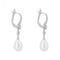 Shell Pearl Drop Lever Zirconia Hook Earrings E6201DiamonfireE6201