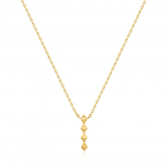 Shiny Gold Spike Drop Necklace N025 - 01GAnia HaieN025 - 01G