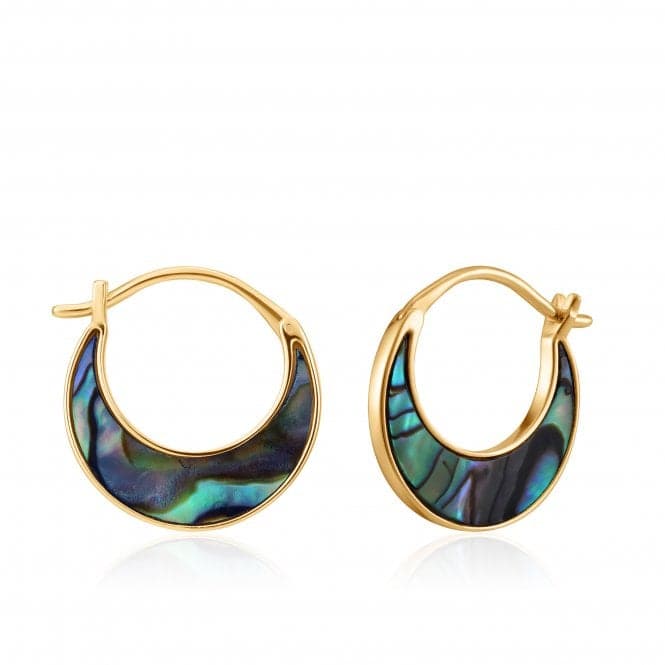 Shiny Gold Tidal Abalone Crescent Earrings E027 - 07GAnia HaieE027 - 07G