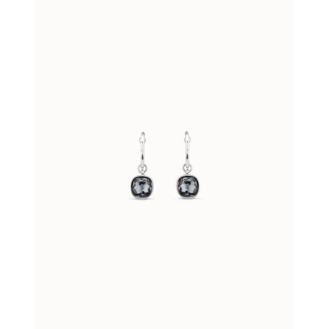 Shiny Tears Grey Faceted Crystal EarringsUNOde50PEN0799GRSMTL0U