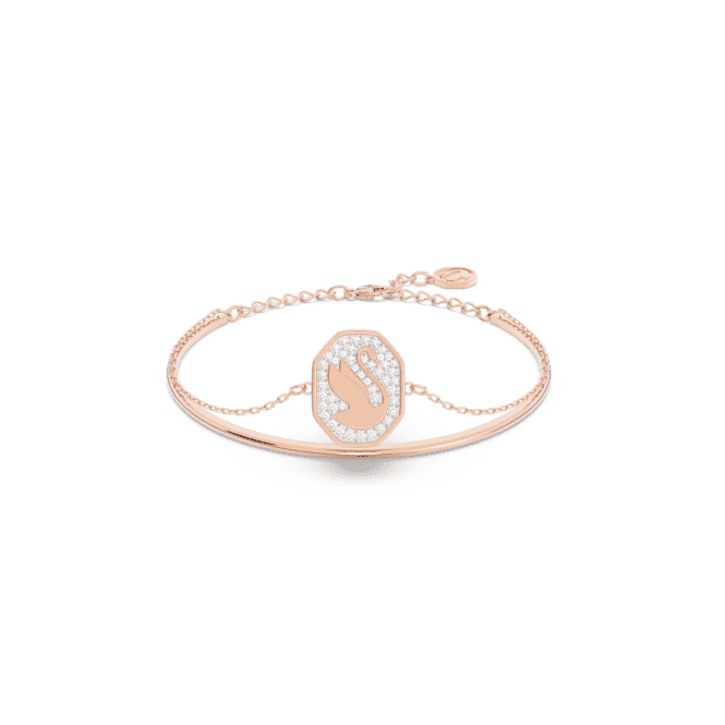 Signum Swan White Rose Gold - tone Plated Bangle 5628568Swarovski5628568