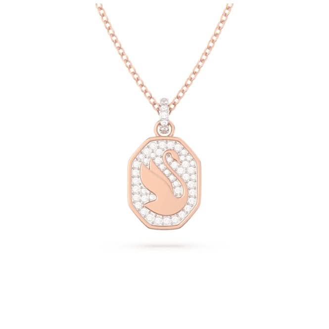 Signum Swan White Rose Gold - tone Plated Pendant 5628549Swarovski5628549