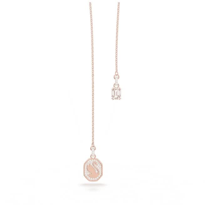 Signum Y Swan White Rose Gold - tone Plated Necklace 5628565Swarovski5628565