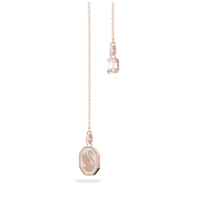 Signum Y Swan White Rose Gold - tone Plated Necklace 5628565Swarovski5628565