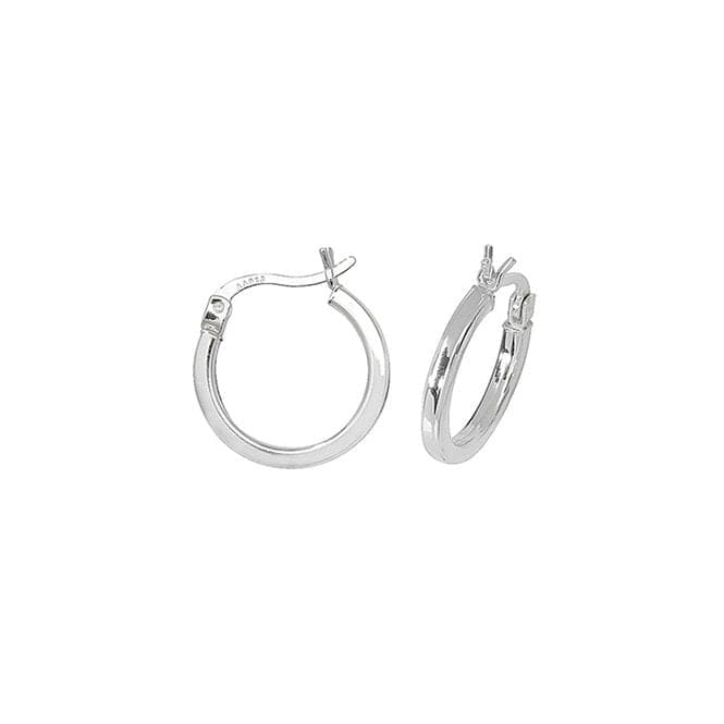 Silver 10mm Plain Hoop Earrings G5710Acotis Silver JewelleryTH - G5710