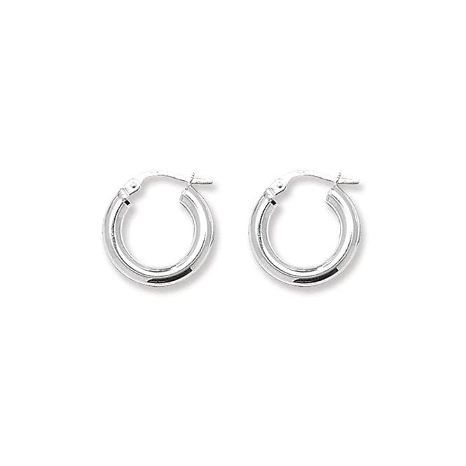 Silver 10mm Plain Hoop Earrings G5963Acotis Silver JewelleryTH - G5963