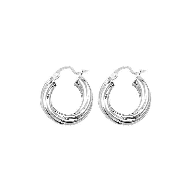 Silver 10mm Twisted Hoop Earrings G5971Acotis Silver JewelleryTH - G5971