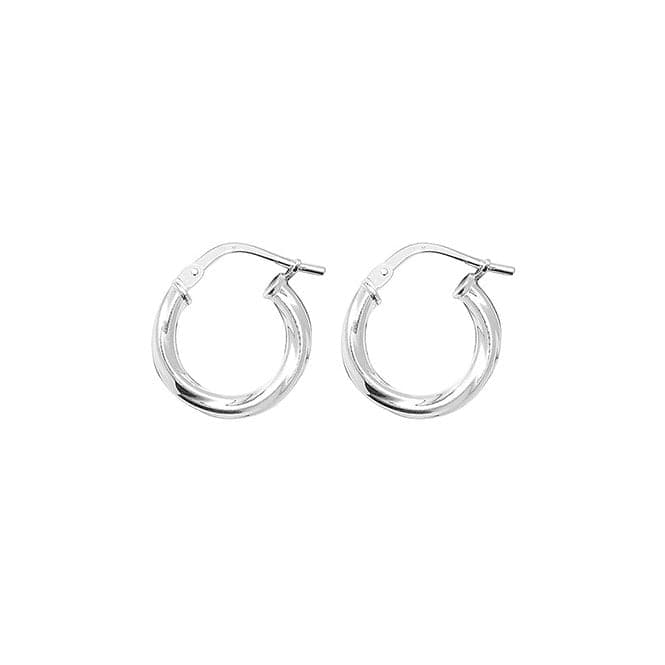 Silver 10mm Twisted Hoop Earrings G5974Acotis Silver JewelleryTH - G5974