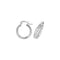 Silver 12mm Zirconia Hoop Earrings G5897Acotis Silver JewelleryTH - G5897