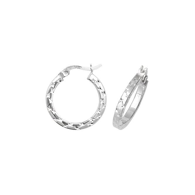 Silver 15mm Dia Cut Hoop Earrings G5864Acotis Silver JewelleryTH - G5864