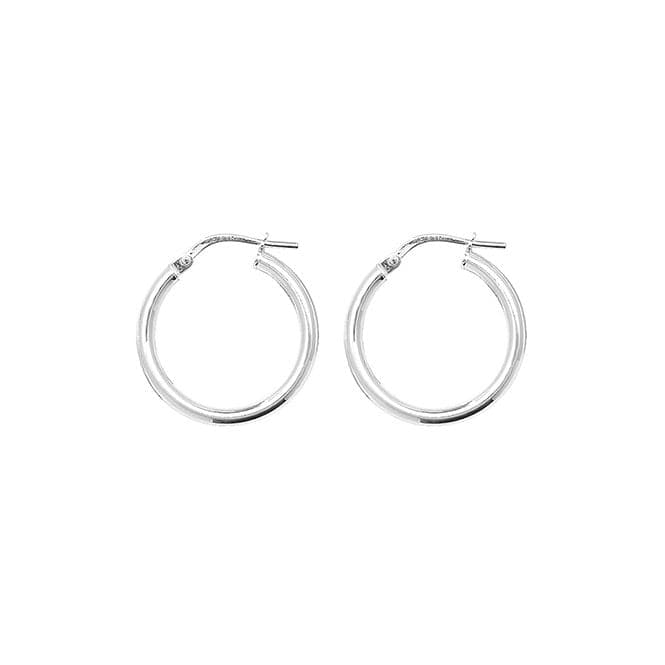 Silver 15mm Plain Hoop Earrings G5256Acotis Silver JewelleryTH - G5256