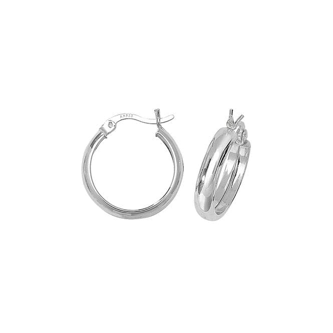 Silver 15mm Plain Hoop Earrings G5740Acotis Silver JewelleryTH - G5740