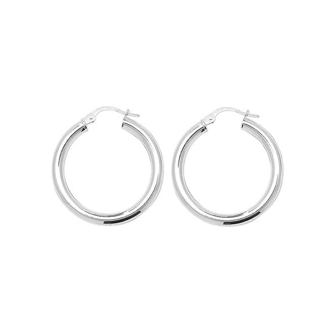 Silver 20mm Plain Hoop Earrings G5179Acotis Silver JewelleryTH - G5179