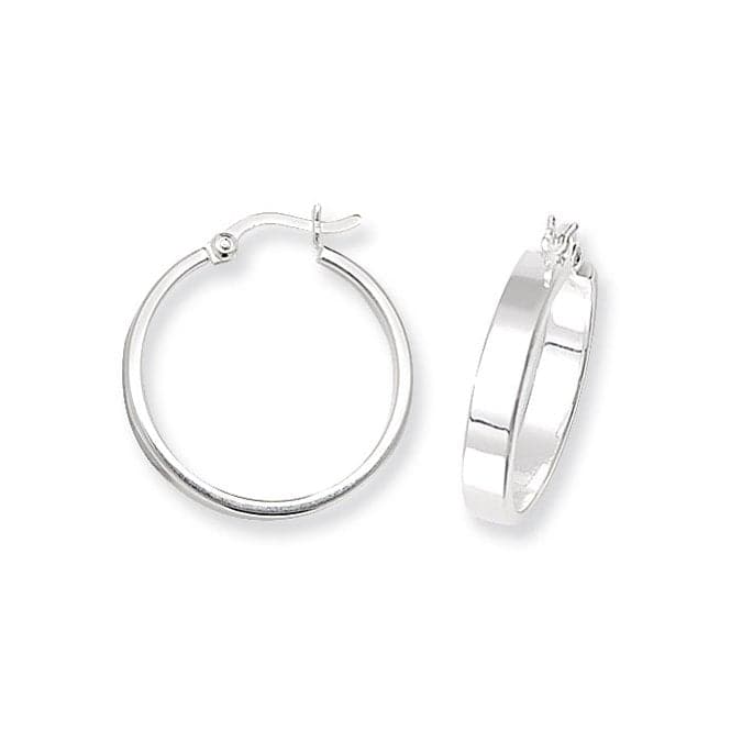 Silver 20mm Plain Hoop Earrings G5555Acotis Silver JewelleryTH - G5555