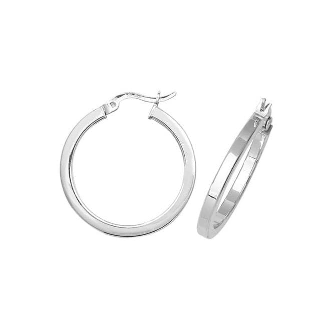 Silver 20mm Plain Hoop Earrings G5856Acotis Silver JewelleryTH - G5856