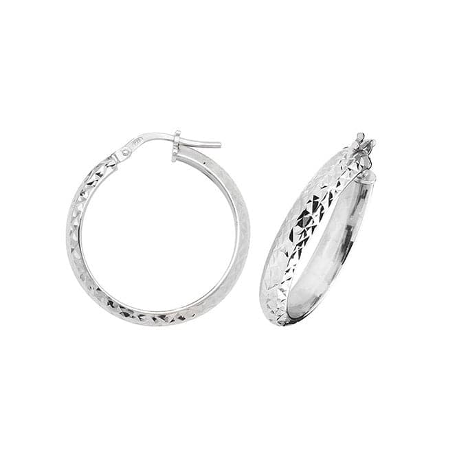 Silver 20mm Twisted Hoop Earrings G5111Acotis Silver JewelleryTH - G5111