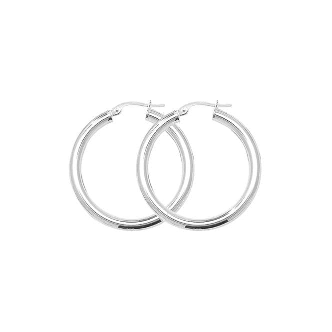 Silver 25mm Plain Hoop Earrings G5180Acotis Silver JewelleryTH - G5180