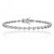 Silver 2.5mm Round Claw Set V Shape Cubic Zirconia Bracelet SBG0016Silver & CoSBG0016