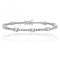 Silver 2mm 4mm Round Combo Cubic Zirconia Line Bracelet SBG0018Silver & CoSBG0018