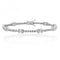 Silver 2mm Round 6X4 Oval Cubic Zirconia Combo Line Bracelet SBG0019Silver & CoSBG0019