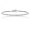 Silver 2mm Round Claw Set Cubic Zirconia Line Bracelet SBG0008Silver & CoSBG0008