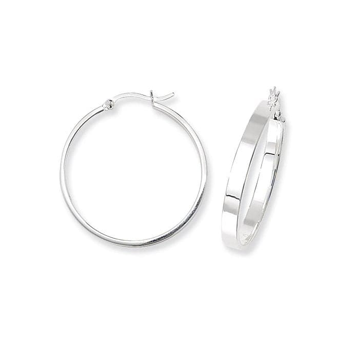 Silver 30mm Plain Hoop Earrings G5556Acotis Silver JewelleryTH - G5556