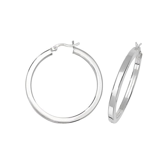 Silver 30mm Plain Hoop Earrings G5730Acotis Silver JewelleryTH - G5730