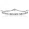 Silver 3mm Round 6X3 Bgt Claw Set Pull Cubic Zirconia Bracelet SBG0024Silver & CoSBG0024