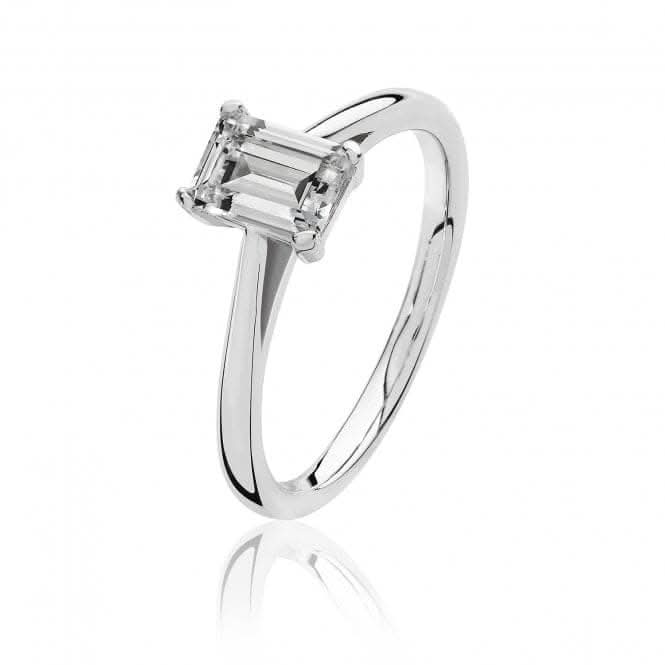 Silver 4 Claw Set 7x5mm Cut Cubic Zirconia Ring SRG0085CZSilver & CoSRG0085CZ/J