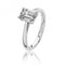 Silver 4 Claw Set 8x6mm Cut Cubic Zirconia Ring SRG0086CZSilver & CoSRG0086CZ/J