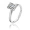 Silver 4 Claw Set 9x7mm Cut Cubic Zirconia Ring SRG0087CZSilver & CoSRG0087CZ/J