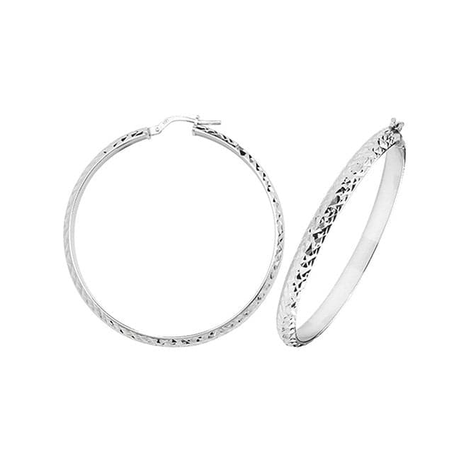 Silver 40mm Dia Cut Hoop Earrings G51111Acotis Silver JewelleryG51111 - 20