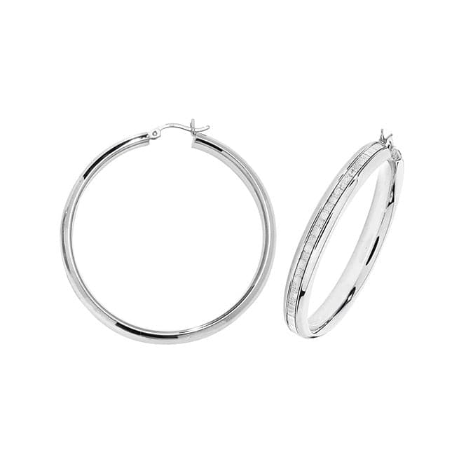 Silver 40mm Moondust Hoop Earrings G51154Acotis Silver JewelleryG51154 - 20