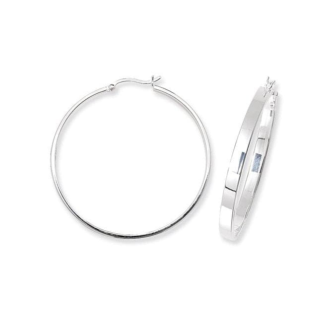 Silver 40mm Plain Hoop Earrings G5557Acotis Silver JewelleryTH - G5557