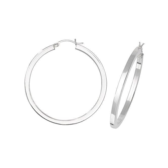 Silver 40mm Plain Hoop Earrings G5731Acotis Silver JewelleryTH - G5731