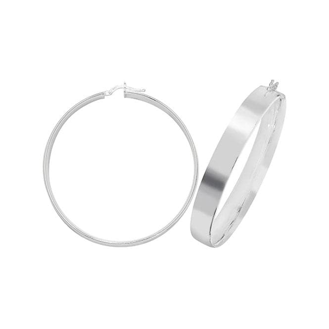 Silver 50mm Plain Hoop Earrings G51075Acotis Silver JewelleryG51075 - 15