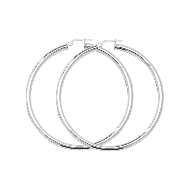 Silver 50mm Plain Hoop Earrings G5183Acotis Silver JewelleryTH - G5183