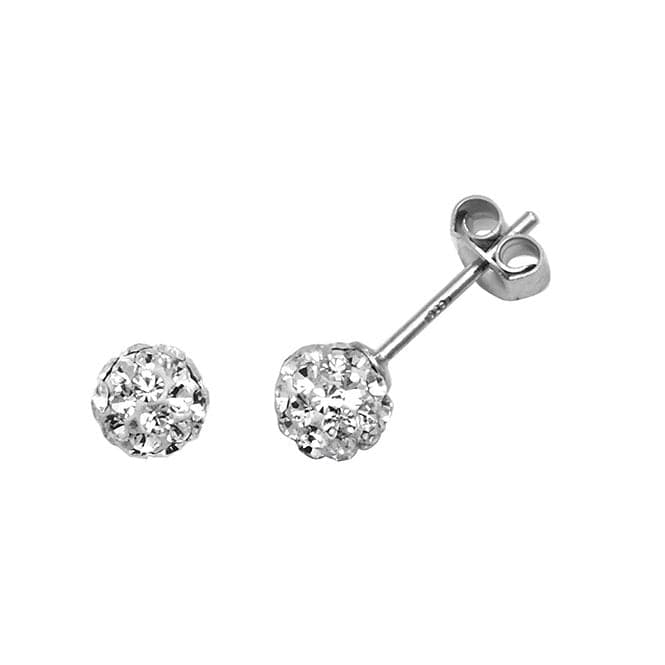 Silver 5mm Crystal Ball Stud Earrings G5809Acotis Silver JewelleryTH - G5809