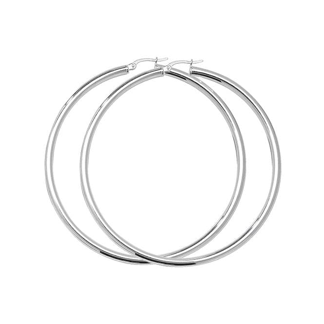 Silver 60mm Plain Hoop Earrings G5184Acotis Silver JewelleryTH - G5184