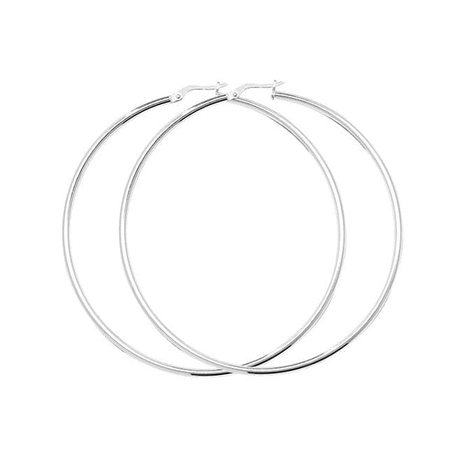 Silver 60mm Plain Hoop Earrings G5283Acotis Silver JewelleryTH - G5283