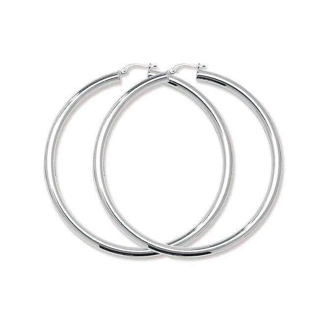Silver 60mm Plain Hoop Earrings G5968Acotis Silver JewelleryTH - G5968