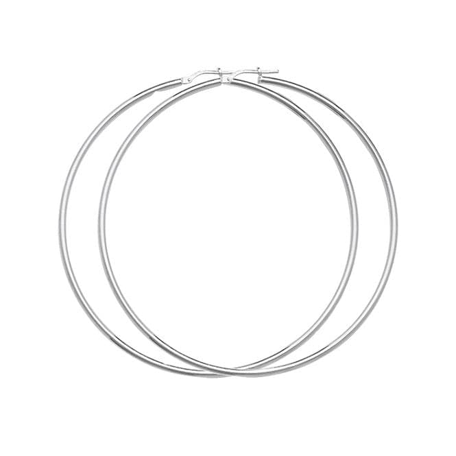 Silver 70mm Plain Hoop Earrings G5284Acotis Silver JewelleryTH - G5284