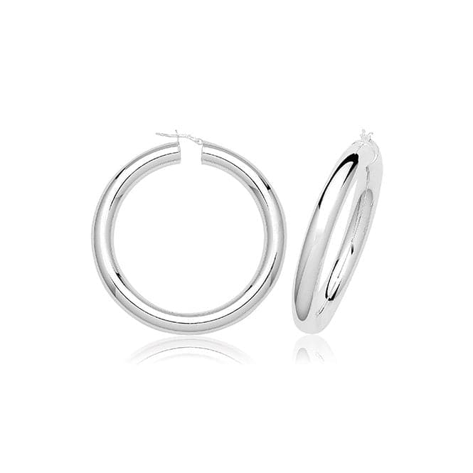 Silver 8mm Plain Hoop Earrings G51321Acotis Silver JewelleryG51321 - 15