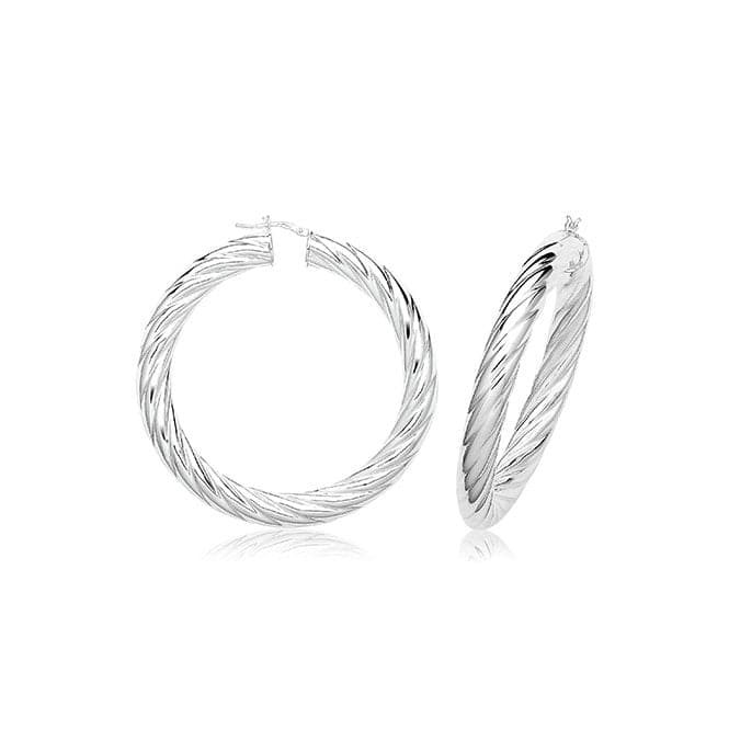 Silver 8mm Twisted Hoop Earrings G51322Acotis Silver JewelleryG51322 - 15