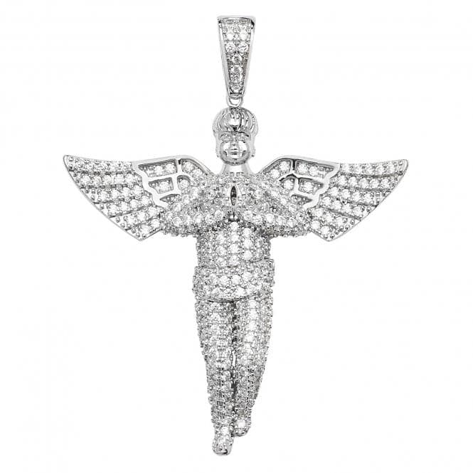 Silver Angel Zirconia Pendant G61001Acotis Silver JewelleryTH - G61001